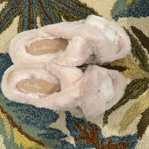 Charles by Charles David Soft Pink Furry Sandals.